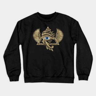 Egyptian Eye of Horus - Wadjet Ornament Crewneck Sweatshirt